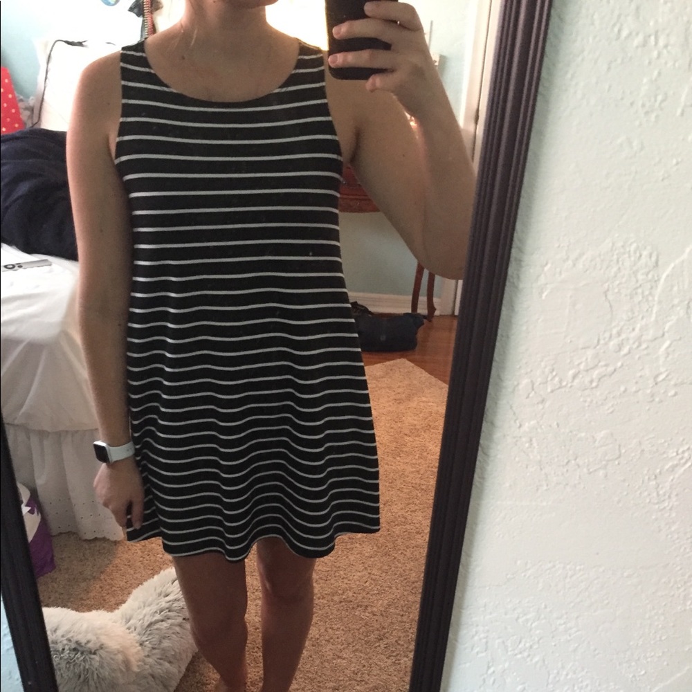 Nymphe b&w striped dress